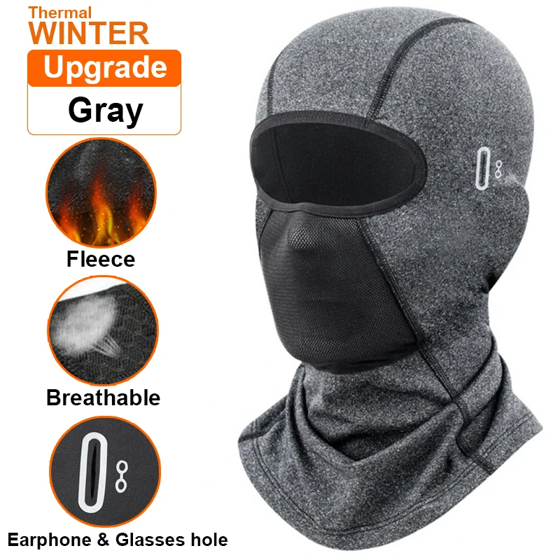 Thermal Motorcycle Riding Face Mask Balaclava Head Cover Ski Bicycle Motocycle Windproof Soft Warm Motorcycle Hat Headwear