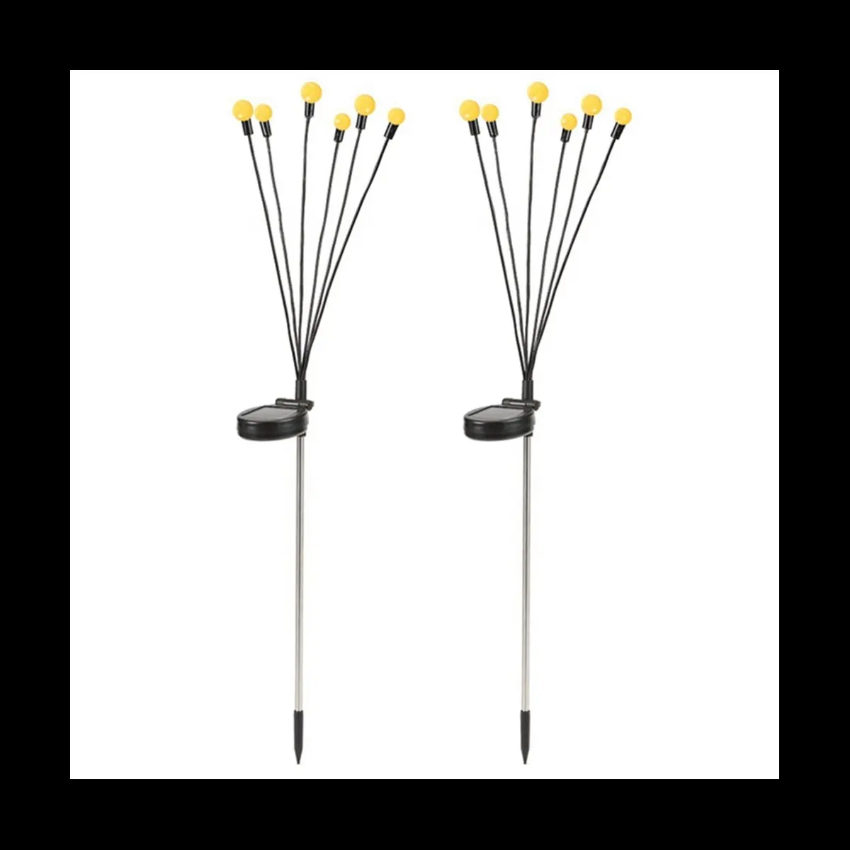 

Солнечные садовые фонари — 2 шт., 12 светодиодных солнечных светильников-светлячков, качающиеся на ветру, водонепроницаемые солнечные фонари