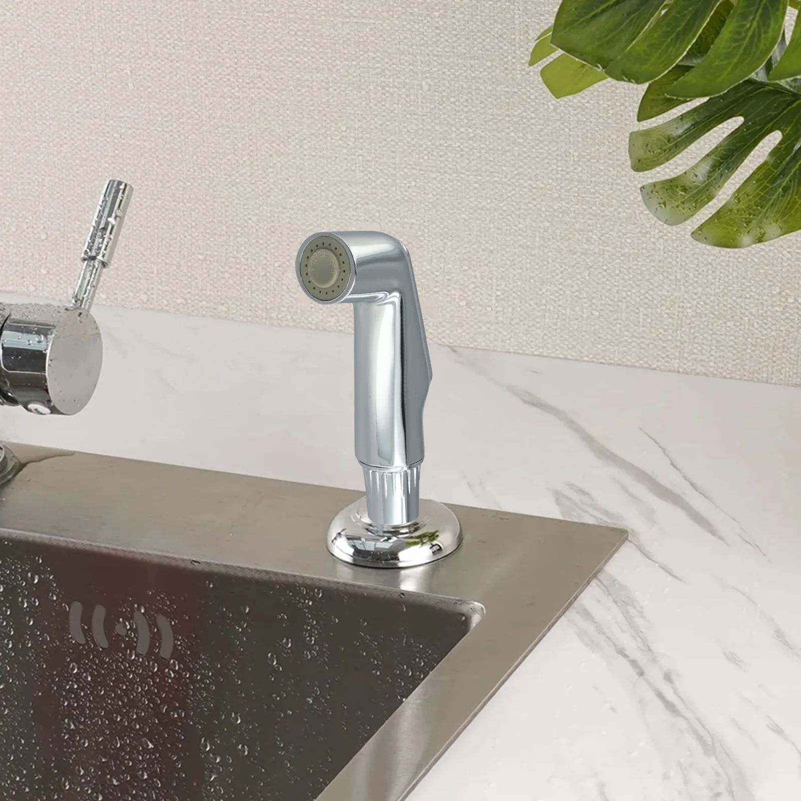 

Faucet Sprayer Replacement Kitchen Sink Sprayer Home Kitchen Lightweight Stain Resistant Brushed Nickel Finish Easy Installation