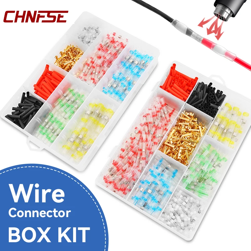 600PCS DJ453 Wire Connectors SST Waterproof Solder Seal Heat Shrink Butt Stress free Wire Connectors Terminals Electrical Copper