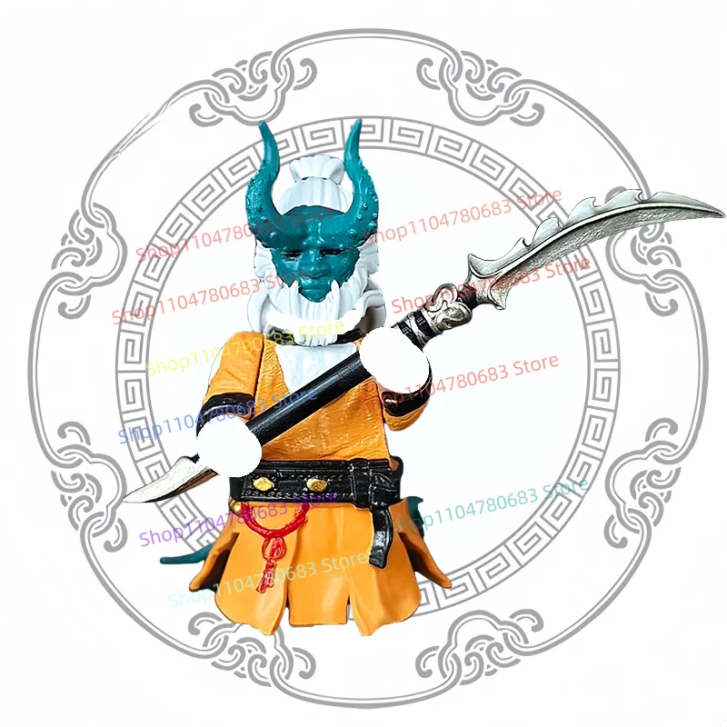 

Строительные блоки MOC, черный миф, мини-желтый дракон, экшн-фигурка, сборная модель, дисплей, аксессуары с героями мультфильмов, аниме, игрушка в подарок