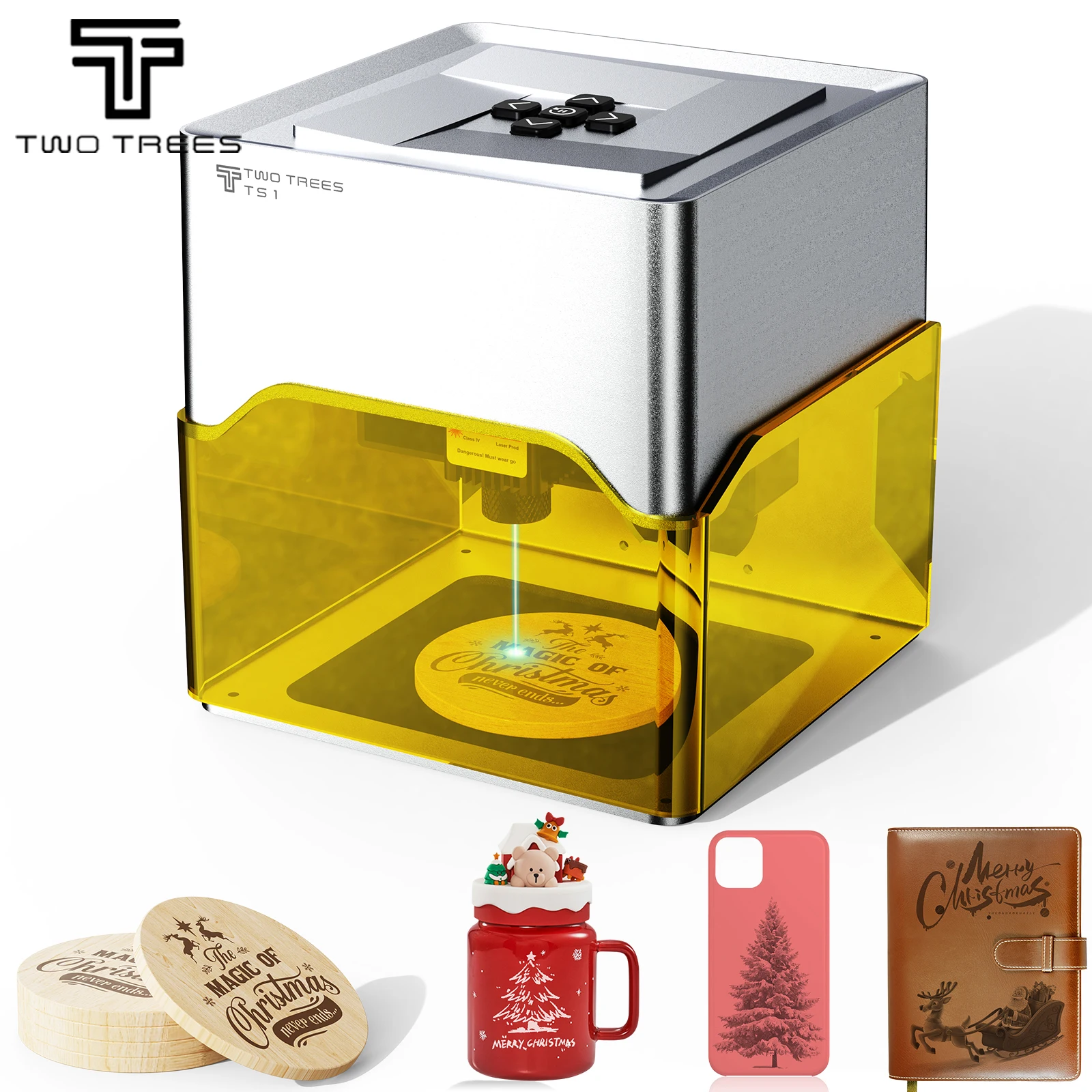 Twotrees TS1 Mini Laser Engraver Machine 80x80mm engraving area desktop laser engraving machine support offline engraving