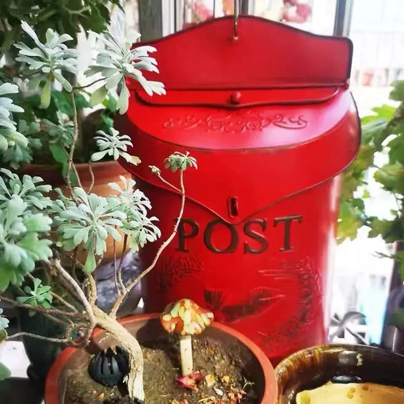 Wall Mounted 40*28*9cm Metal Crafts Mailbox Creative Countyard Villa Outdoor Newspaper Letterbox
