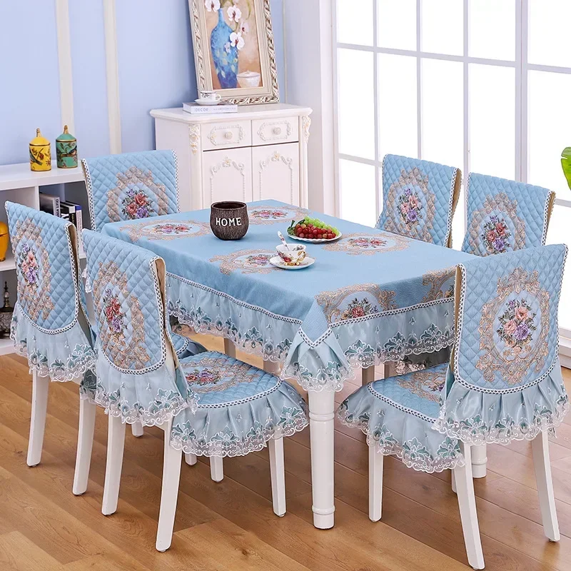 Modern simplicity dining tablecloth Chair cover High quality non-slip Square table cloth cushion Thickened table decoration set