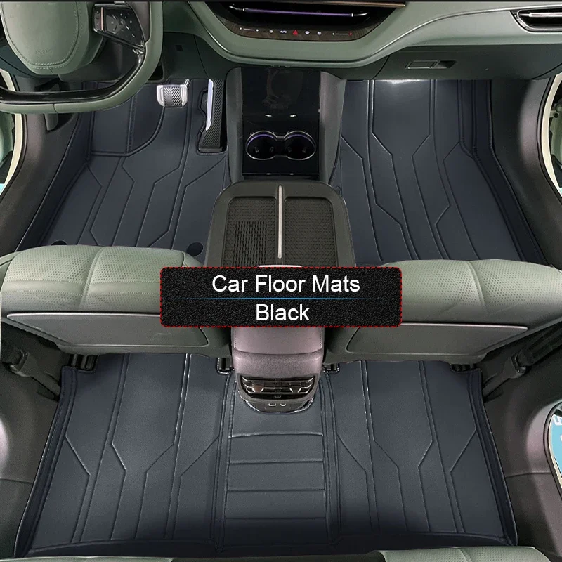 

For HONGQI EH7 2025-Present Custom Nappa Leather Anti-Slip Car Foot Protect Mat Auto Luxury Waterproof Floor Pad Accessory