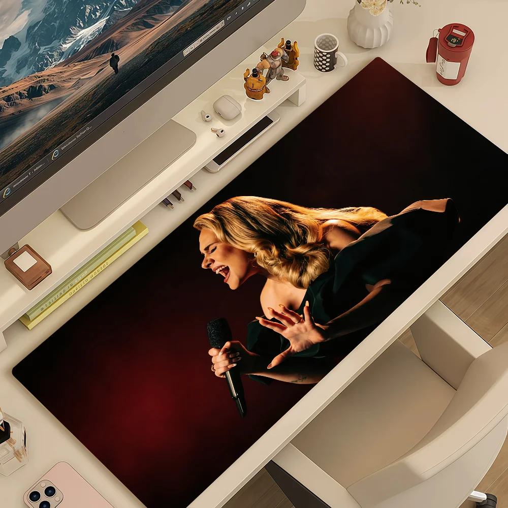 Singer Adele Mouse Pad Large Non-slip Lockedge Desktop Computer Desk Mat Keyboard Writing MousePad Office Gamer Fans Student