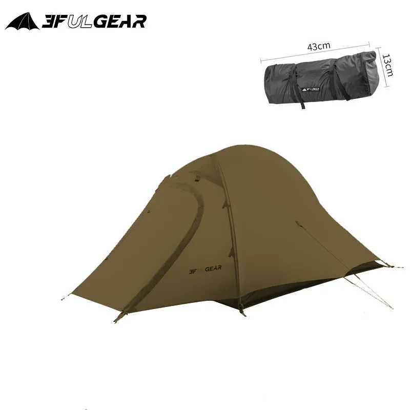 

3F UL Gear Zhengtu 2P Tent Two 2 Person 15D Silnylon Coating Nylon Double Layer Ultralight Camping Lightweight Hike For 4 Season