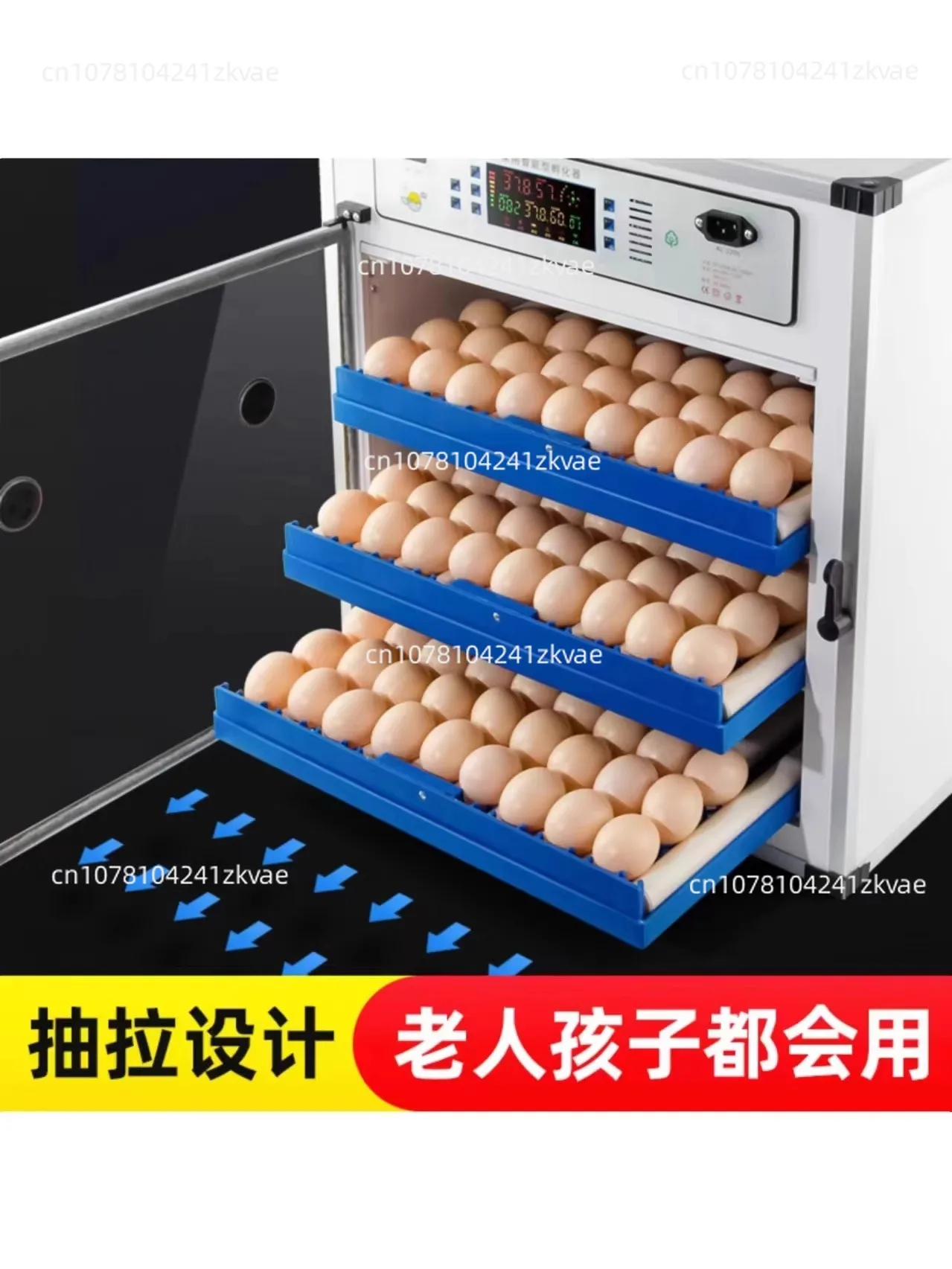 204/136 Eggs Intelligent Large And Medium-Sized Household Full-Automatic Chicken Duck Goose Quail Incubator