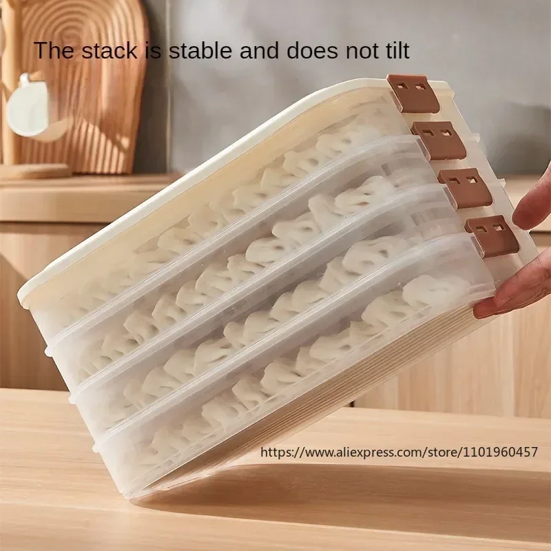 Multilayer Kitchen Food Grade Multilayer Dumpling Storage Box for Freezing and Fresh Keeping with Sealed Refrigerating Function