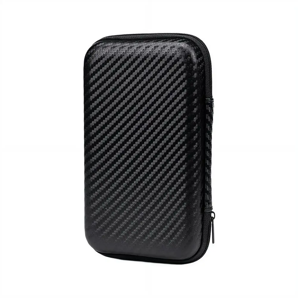 Carbon Fiber EVA Hard Shell Case Shockproof Waterproof Tool Bag for Car Terminal Disassembly Kit Earphone Mini Storage Pouch view 5