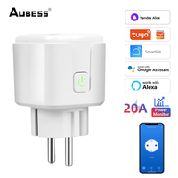 AUBESS 20A/16A Tuya WiFi EU Smart Plug Home Power Monitor Wireless Socket Remote Voice Control Alexa Google Home Yandex Alice