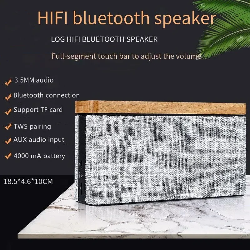 

Деревянная звуковая сенсорная звуковая панель HIFI, беспроводная портативная карта, сабвуфер, объемный звук, уличный высококачественный Bluetooth-динамик