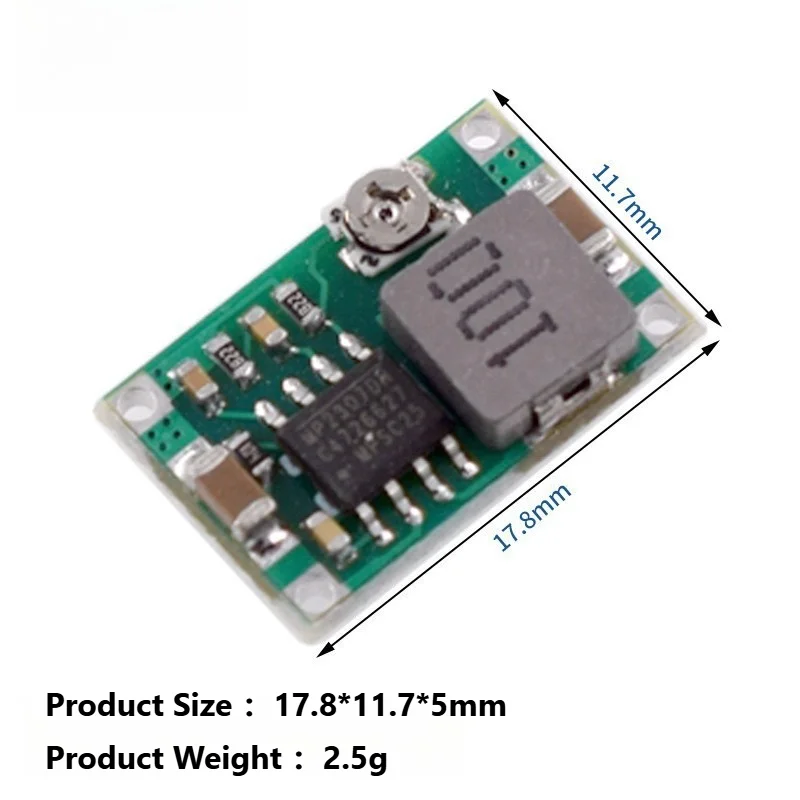 Mini360 DC-DC Buck Converter Module 4.75-23V to 1-17V 3A Ultra Small Step Down for RC Car 10Pcs