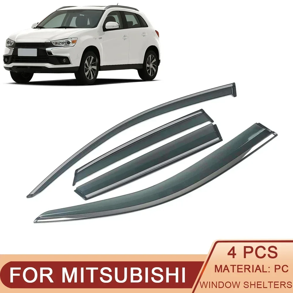 

For MITSUBISHI Grandis Galant ASX Lancer Eclipse Cross Outlander Car Window Rain Visors Shade Shelter Guard Cover Deflectors