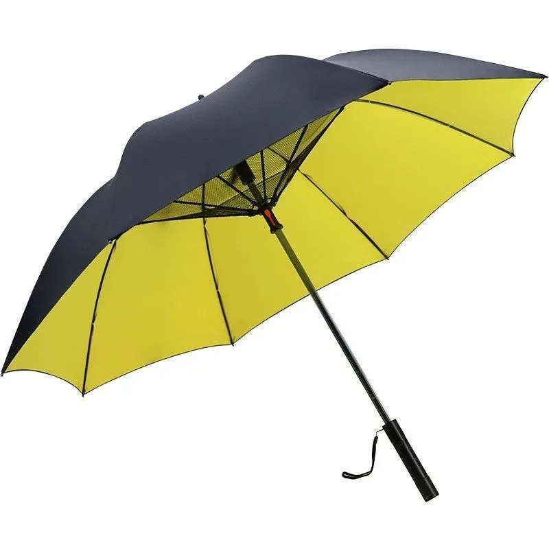 Golf sun and rain umbrella: UV protection, charging, built-in fan, extra-large wind power sun umbrella