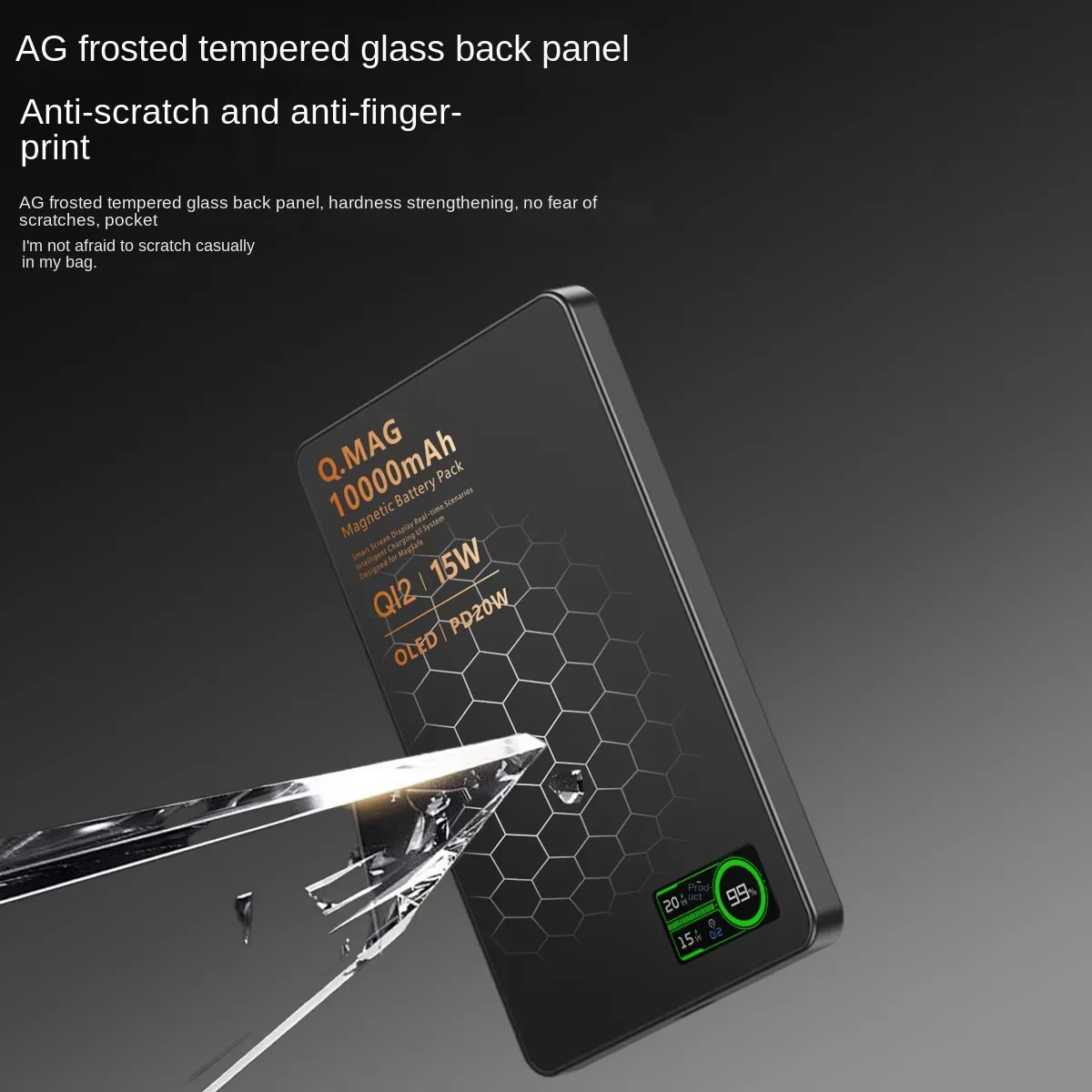 New Alloy Original TFT display Qi2 Powerbank Magnetic 3in1 Wireless Charger Spare Battery Power Bank for iWtach Airpods iPhono image 4