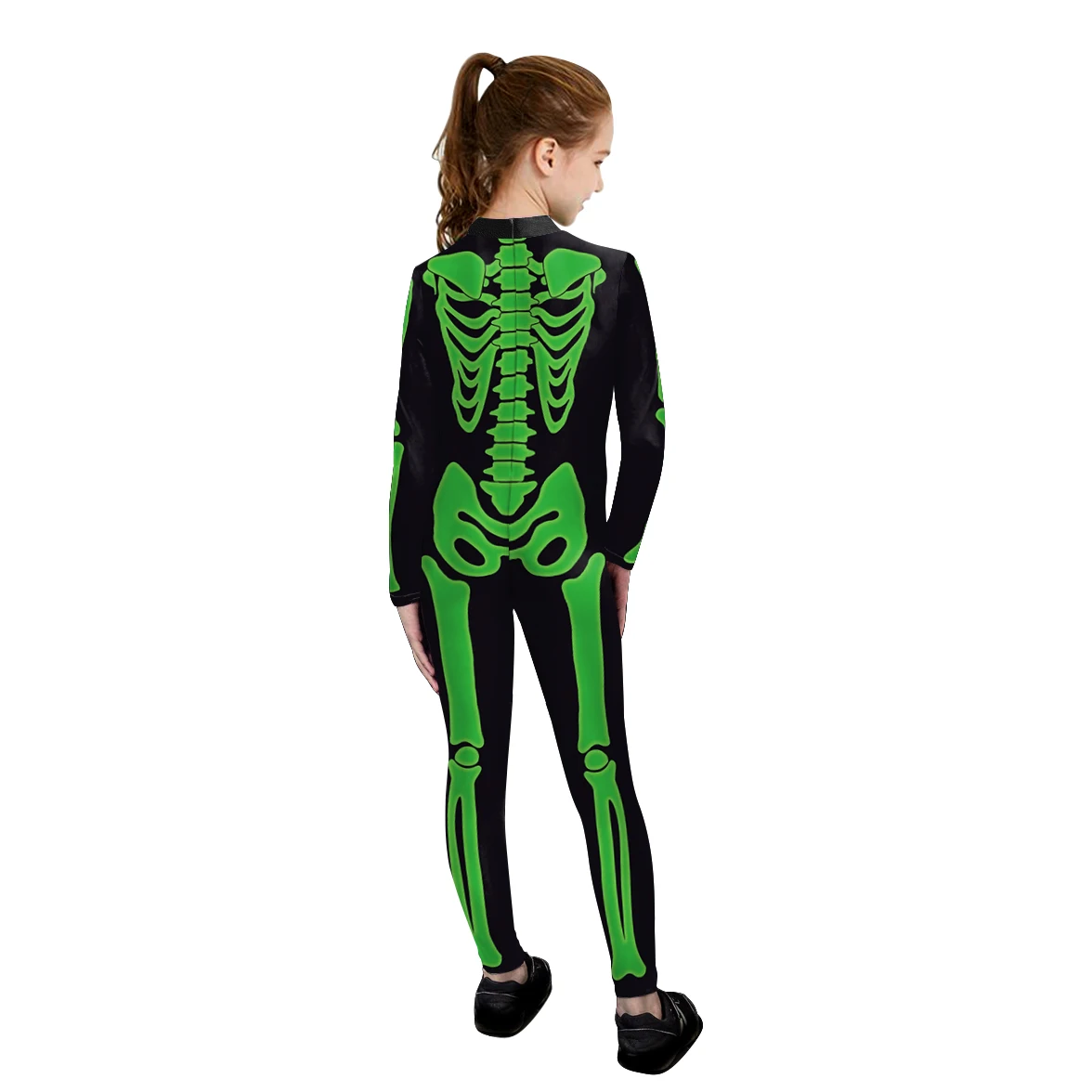 Zawaland Halloween dzieci nadruk szkieletu śmieszne body przyjęcie świąteczne przebranie na karnawał festiwal Catsuit elastyczny kombinezon Zentai