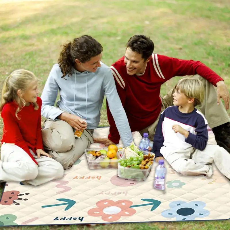 

Picnic Mats Outdoor Waterproof Sandproof Blanket Beach Picnic Large Mat Spacious Camping Ground Cover Travel Hiking Accessories