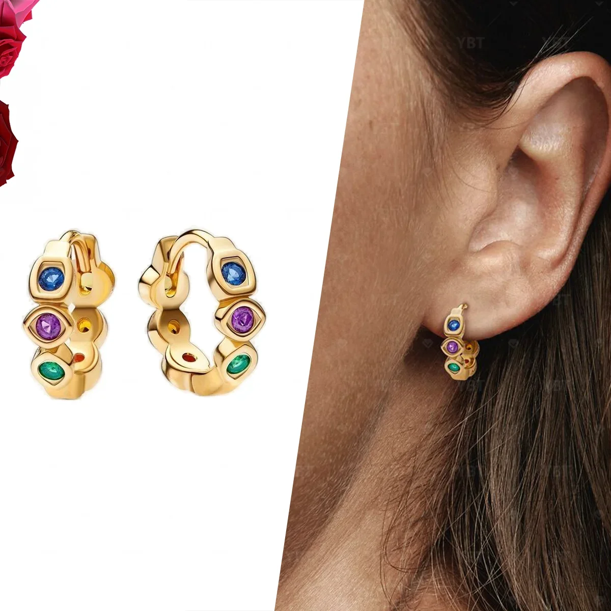 

Fashionable S925 silver zircon earrings - highlight your personality