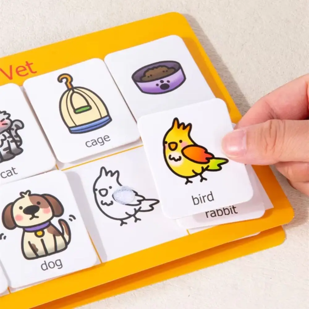 Livro interativo de construção de palavras cvc, livro ocupado, 1-10 quantidade, cognição de palavras, colagem repetida, livro ocupado diy, jogo de correspondência de desenhos animados