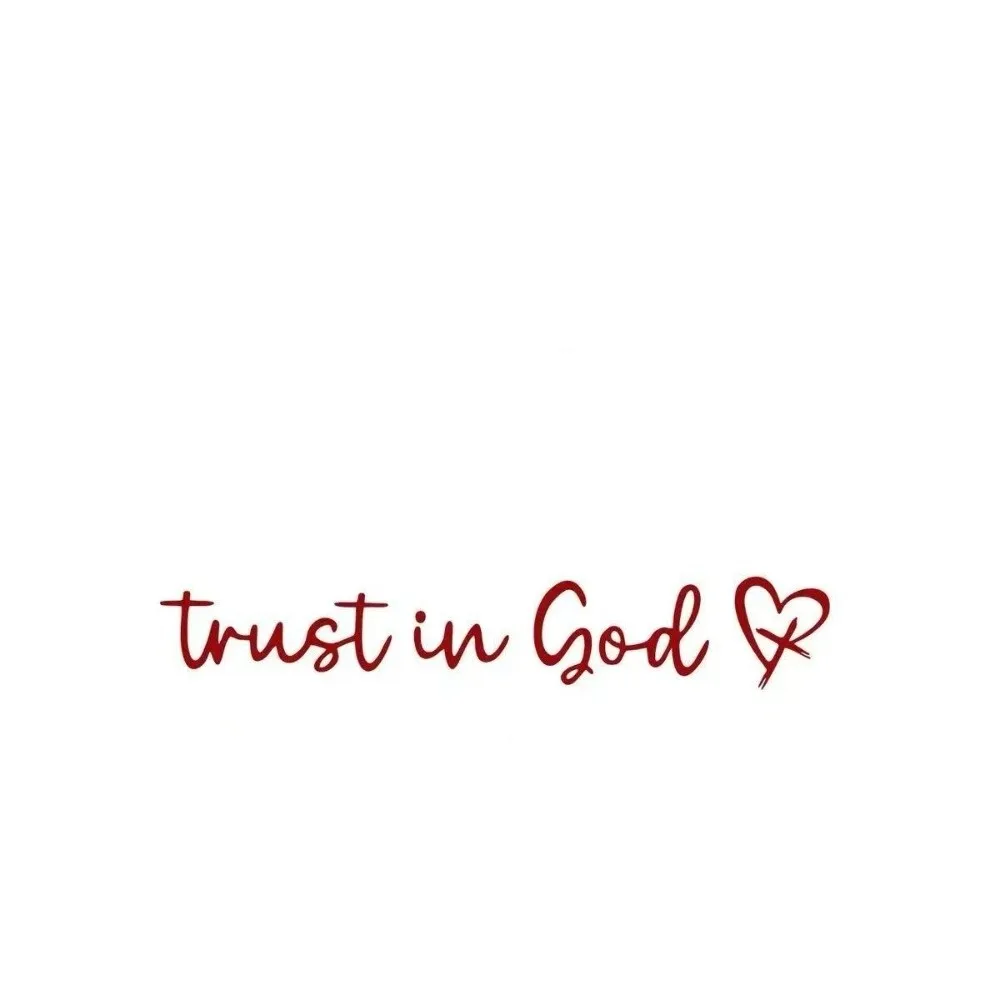 3pcs Hearts Design Mirror Stickers Faith-Based Self-Adhesive Rear View Mirror Decals Bible Verse Driving Stickers