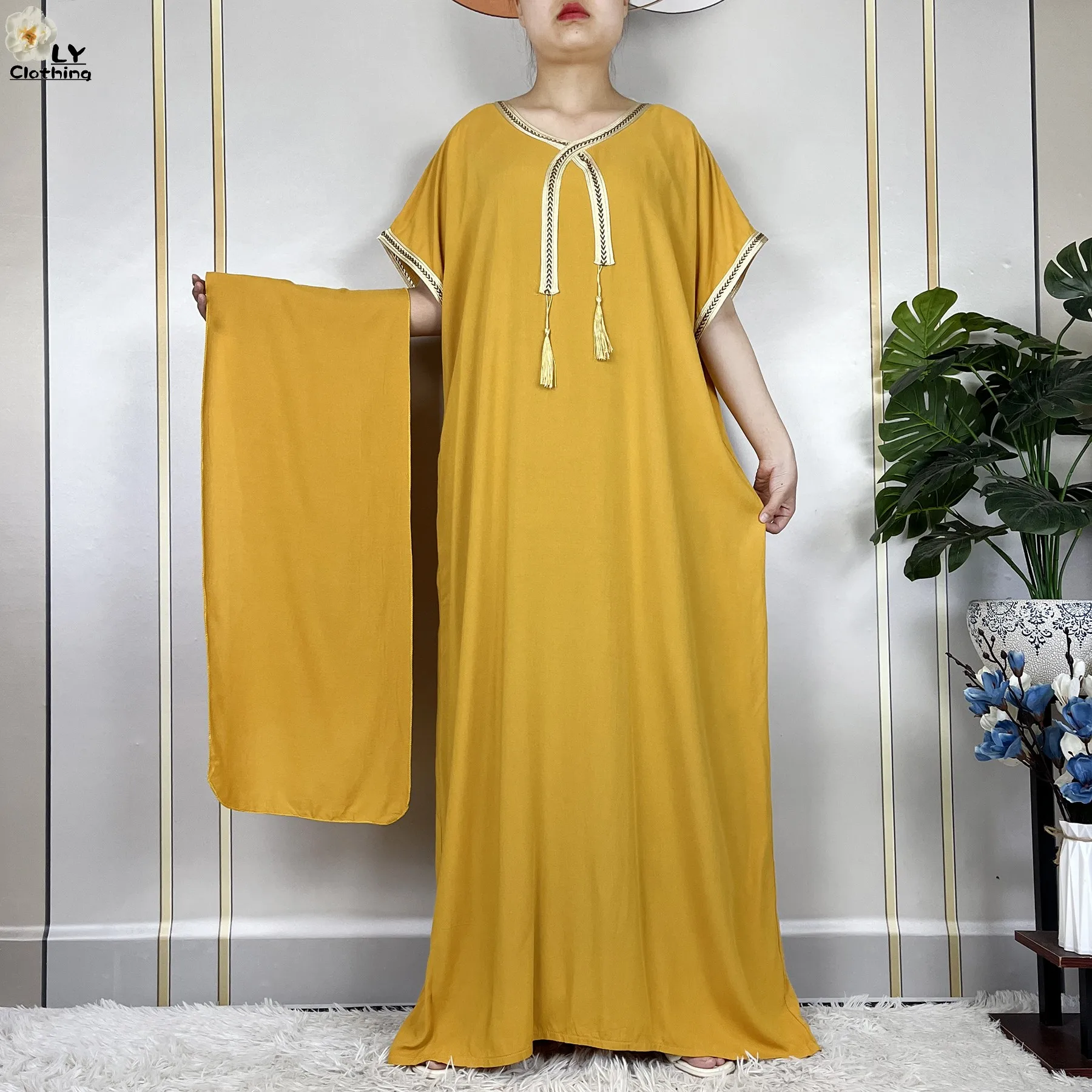 New Summer Kaftan Abaya 2023 African Dresses for Women Traditional Clothing Islam Prayer Attire Turkey Muslim Loose Robe Ramadan