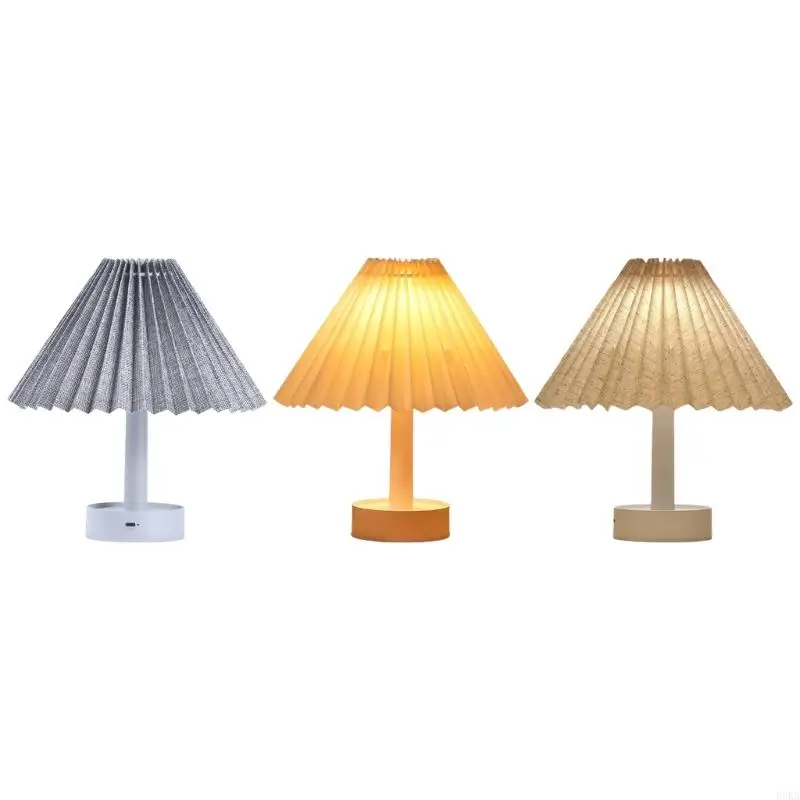 

F3KA Pleated Table Lamp with Adjustable Brightness for Home Decoration Elegant