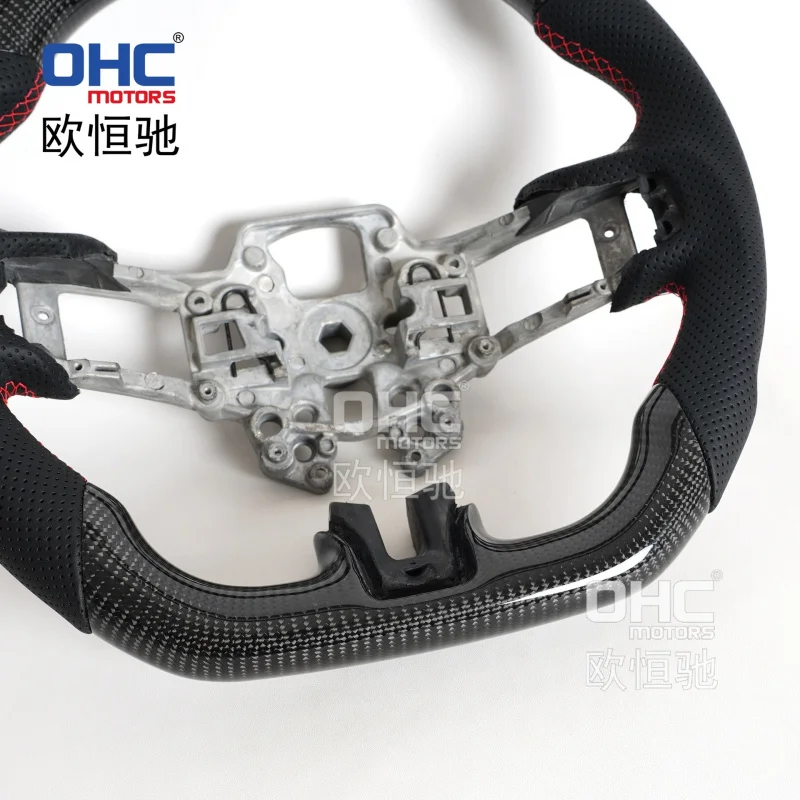 For  Ford Mustang steering wheel 18-21modification and upgrade to matte carbon fiber sports car steering wheel
