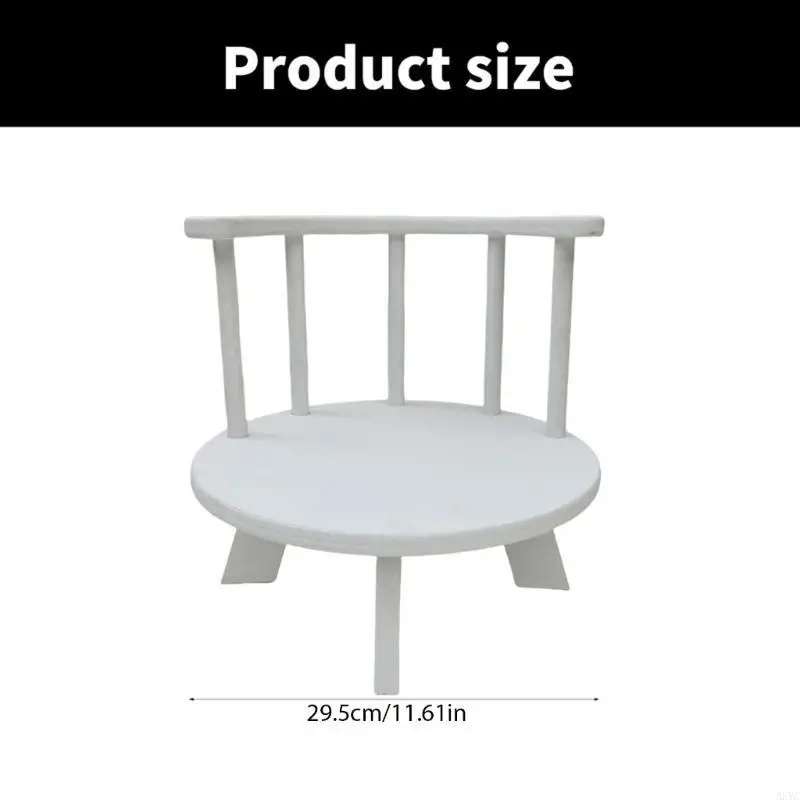 A5YC drewniane krzesło do pozowania drewniana sofa do fotografii noworodków, sesje zdjęciowe dla dzieci rekwizyty profesjonalne