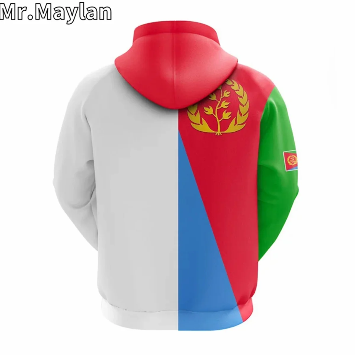 Africa Country ERITREA Flag And Olive Branches 3D Print Unisex Hoodie Men Streetwear Zip Pullover Casual Jacket Tracksuits K-709