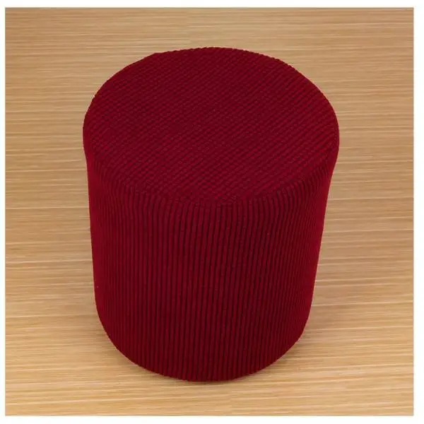 Polyester Ottoman Bag Stretch Slipcover Elastic Bottom Protector Round Stool Bench Chair Sofa Cover for Living Room Interior