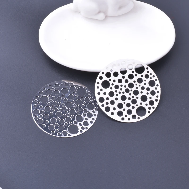 20 Stück AB2594 Messing Goldfarben 50mm Große Runde Charms Verbinder Rhodiumbeschichtet Bunte Anhänger für DIY Schmuckherstellung – Detail 11
