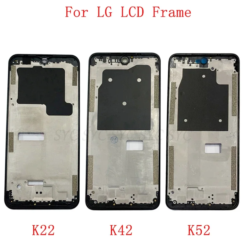 Средняя рамка ЖК-дисплея, корпус корпуса для LG K22 K42 K52 K62 K51, металлическая ЖК-рамка, запасные части для телефона