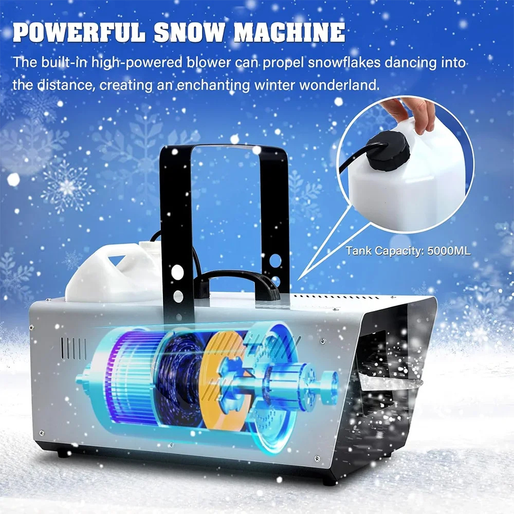 Popular 1500w Snow Machine Snow Making Machine Machine For Snow Christmas Party For Large Party And Performances