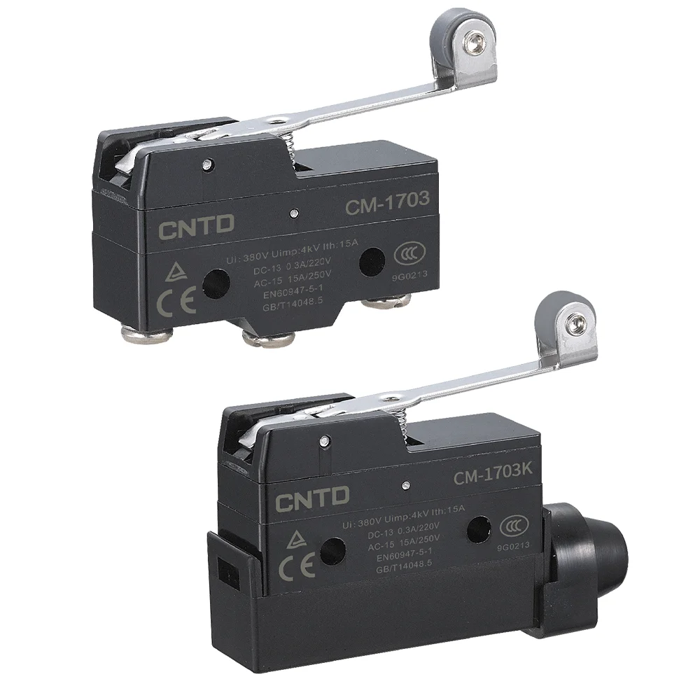 CNTD CM-1703 CM-1703K CM-1703N Micro Switch Limit Switch Travel Switch Self-Resetting Long Handle Roller Snap Action Electrical