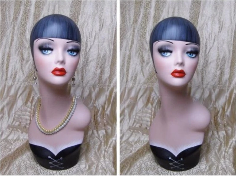 Fiberglass Vintage Manikin Dummy Heads Model Female Mannequin Doll Head for Wig Jewelry Hat Display