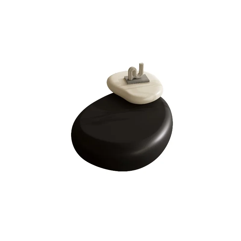 Cobblestone rotating coffee table low Italian living room home creative special-shaped small apartment