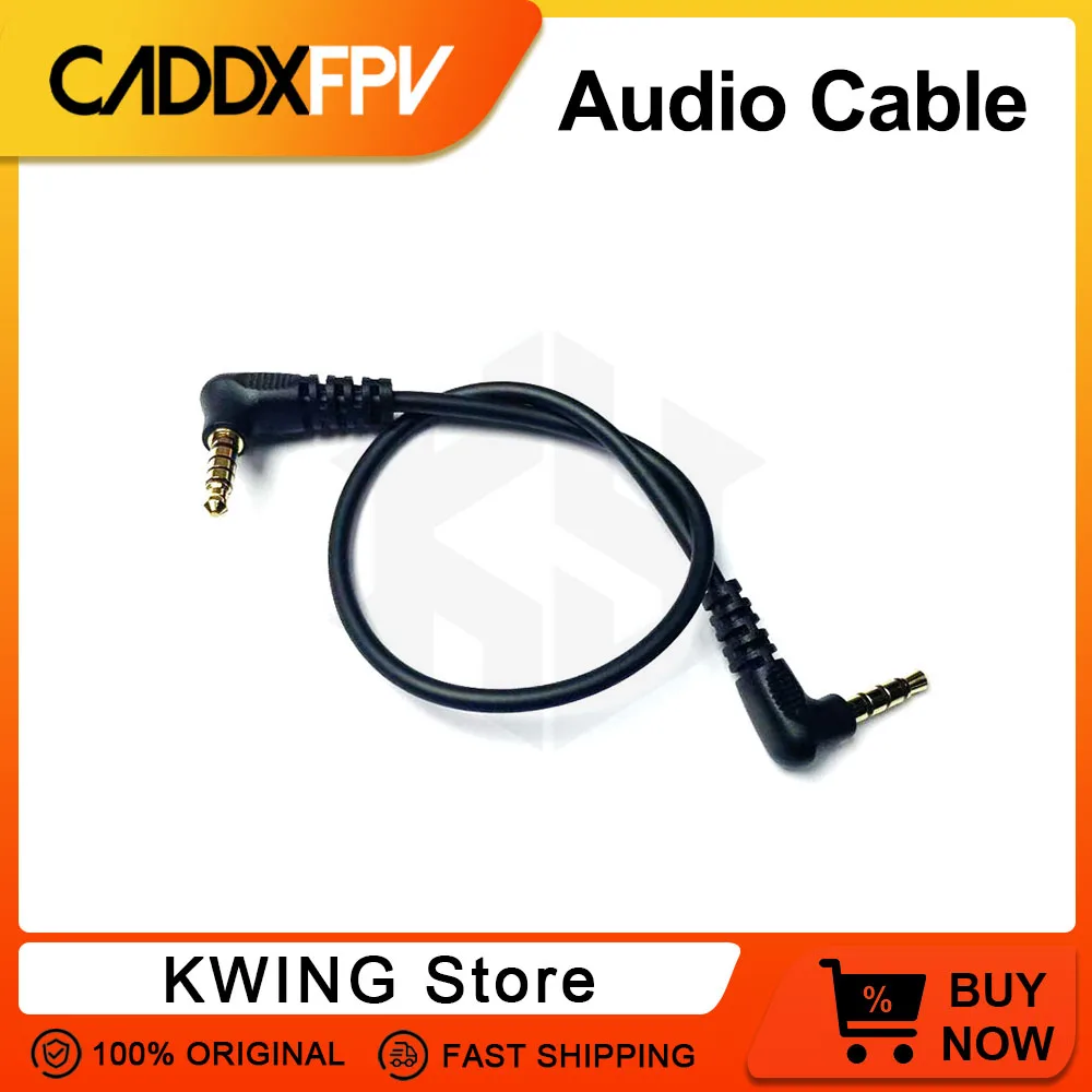 CADDX Audio Cable 26mm 3.5mm cable Dual Head 90° 4-Pole to 5-Pole Typically used in external modules and Goggles X products