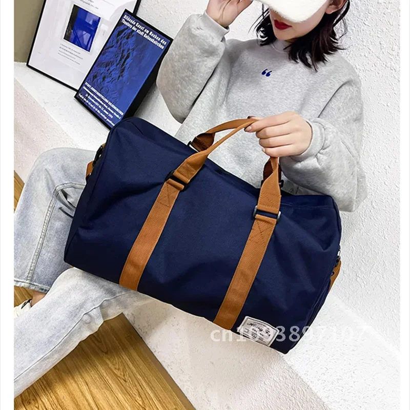 Travel Luggage Color Solid Bag Oxford Cloth Bag Waterproof Bag Short Distance Fitness Sports Outdoor Totes Travel Lightweight
