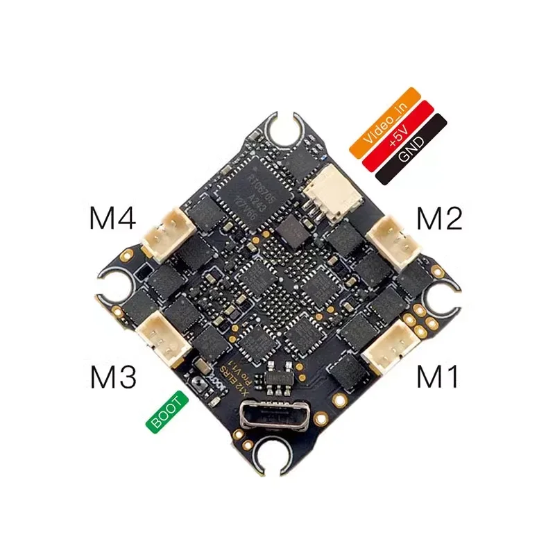 X12 ELRS Pro v1.1 AIO 5-IN-1 Flight Control Integrated Serial Port ELRS 12A Electric Control 400mw openvtx