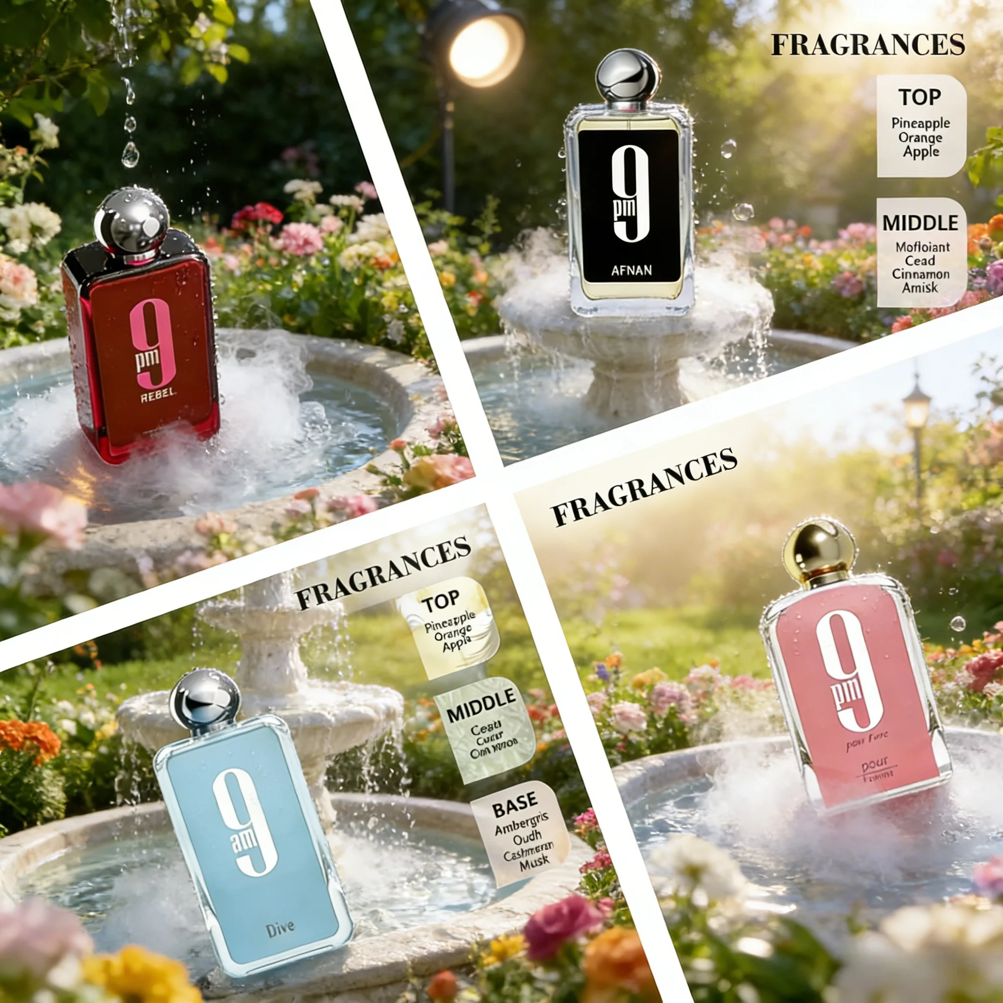 C2U 100ml Afnan 9PM Rebel Unisex Eau De Parfum High-Quality Arabic Perfume Suitable for Men And Women Ideal Holiday Gift