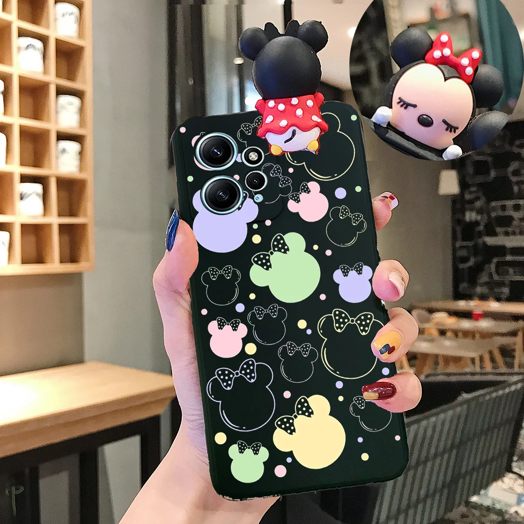 Cartoon 3D Minnie Mickey Tpu Case For Realme C53 C21Y C12 C15 C25 C30 C51 C33 C35 C55 Note 50 C67 C11 C31 5 5i 6 7 6i 7i 12 Pro