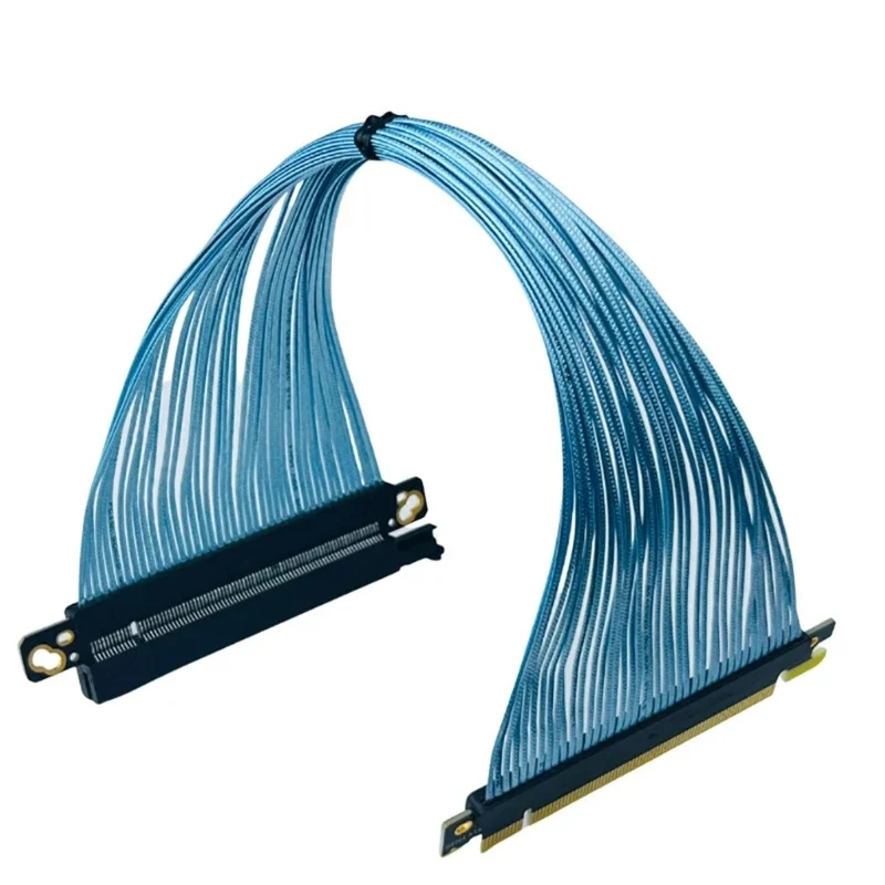 Cable extensión GPU PCIe4.0 X16 flexible Cable extensión GPU 32 S Compatible para Cable GPU tarjeta AI