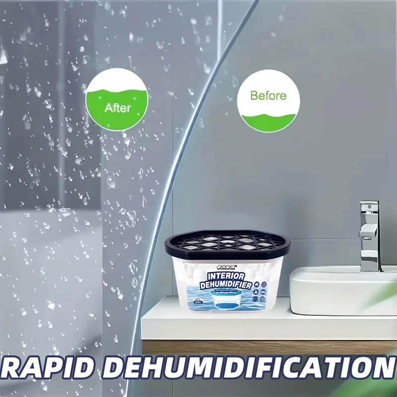 Multifunctional Dehumidifier Box, Fast Moisture Absorption, Car Wardrobe Shoe Home Safety Non-Toxic Plastic Manual Operation