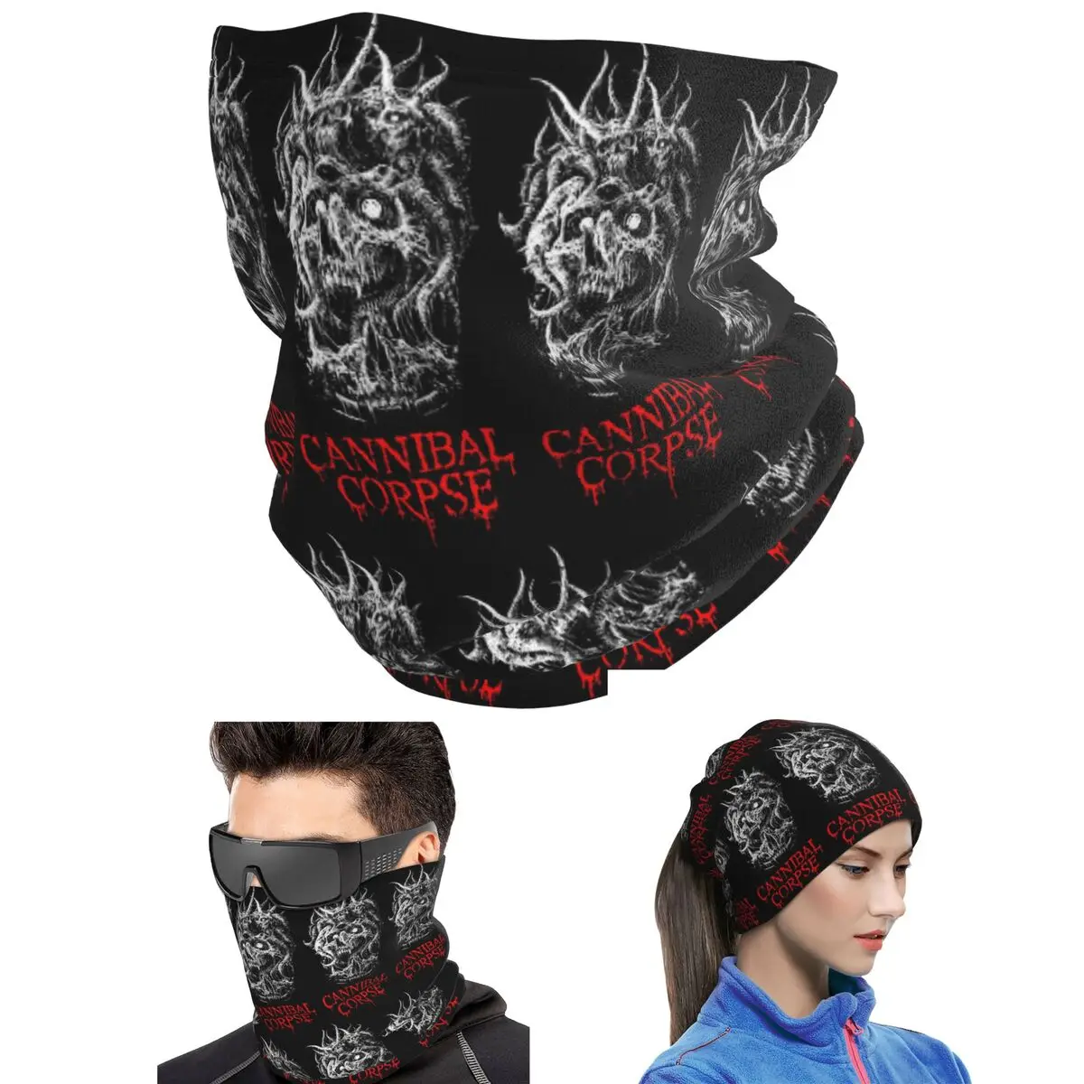 Cannibal Corpse Metal Skateboard Bandana Neck Cover Printed Wrap Scarf Multifunction Headband Unisex Adult Washable