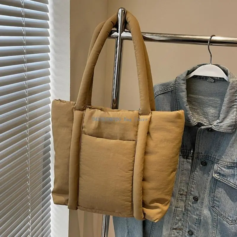 

340D Women's Large Shoulder Bag in Soft Nylon Handbag Casual Top Handle Bags Work and Travel Handbags for Students