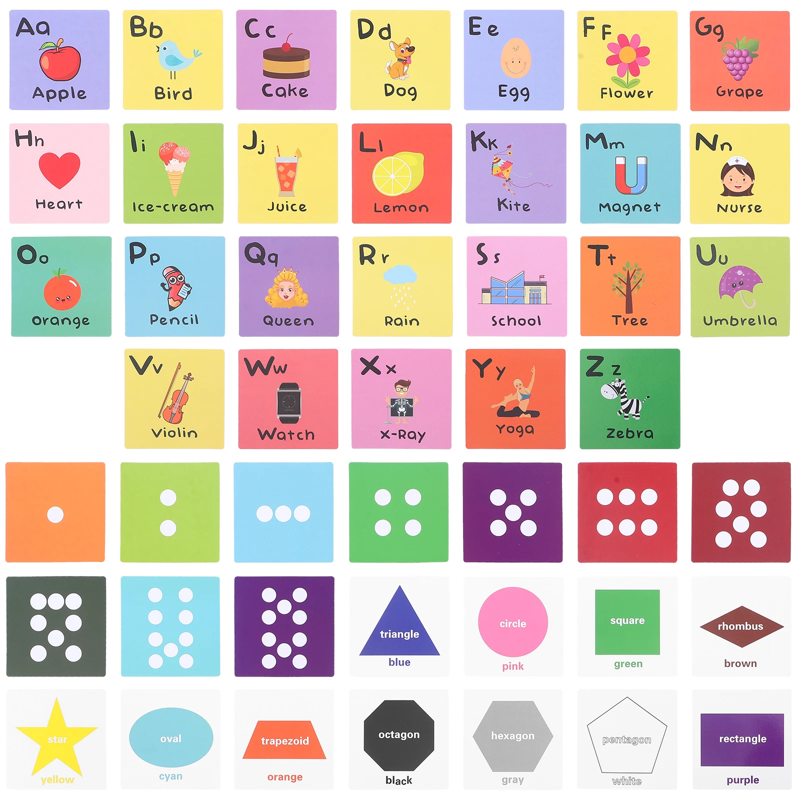 1 set di carte educative dell'alfabeto di pregevole fattura, carte da lettere per l'apprendimento prescolare, giochi cognitivi, interazione genitore-figlio