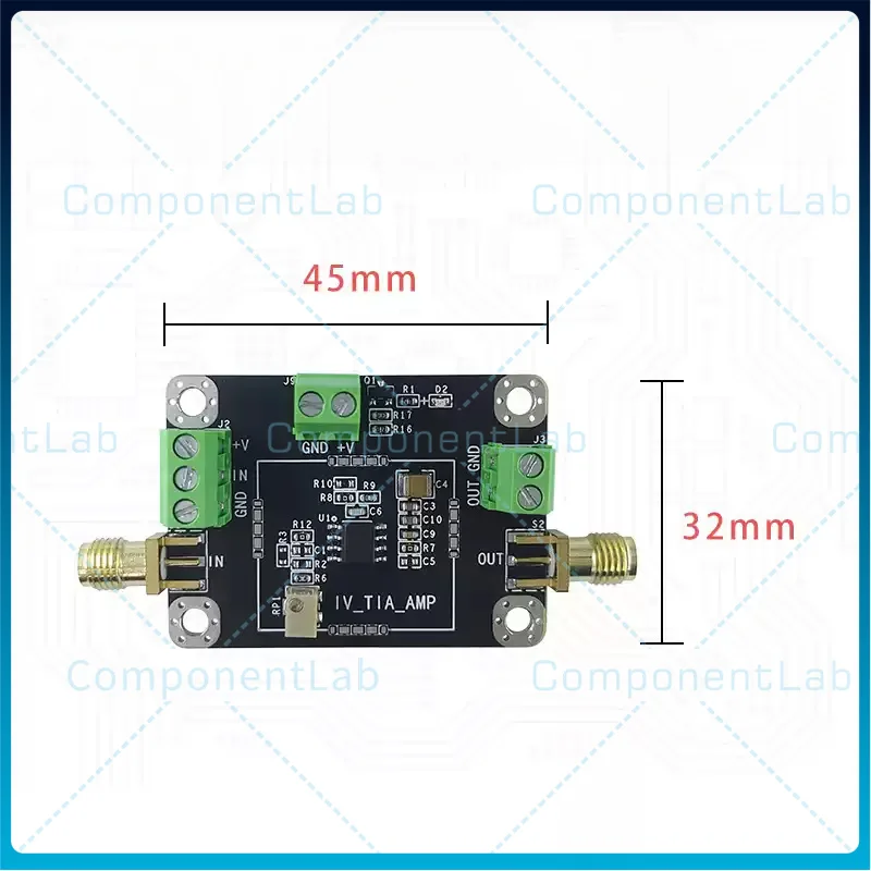 OPA380 TIA Transimpedance Amplifier Module High Speed IV APD PIN Photodetector Single Supply