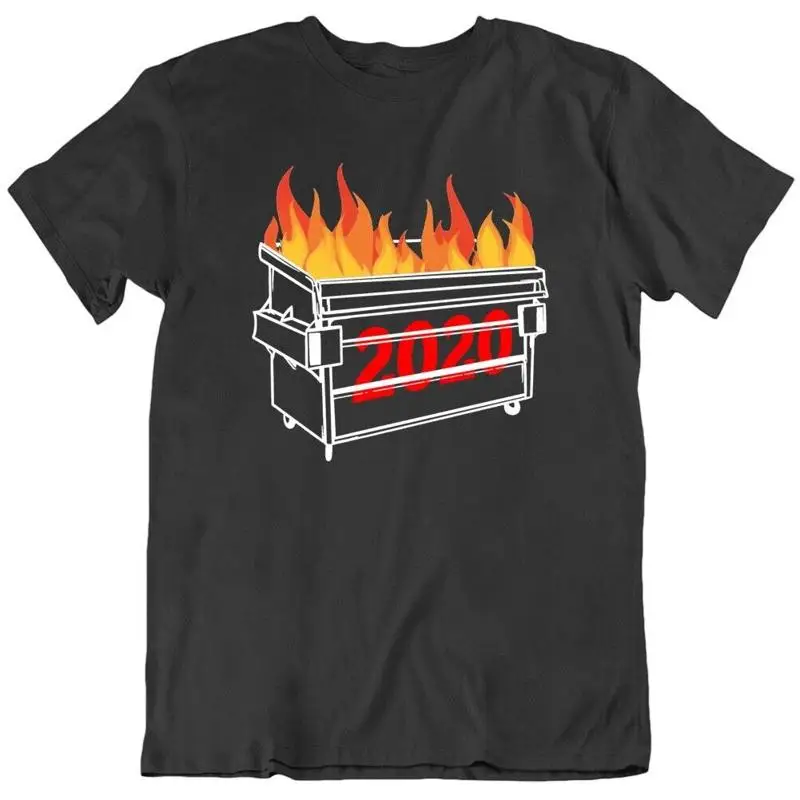 تي شيرت أسود مضحك من Dumpster Fire لعام 2020