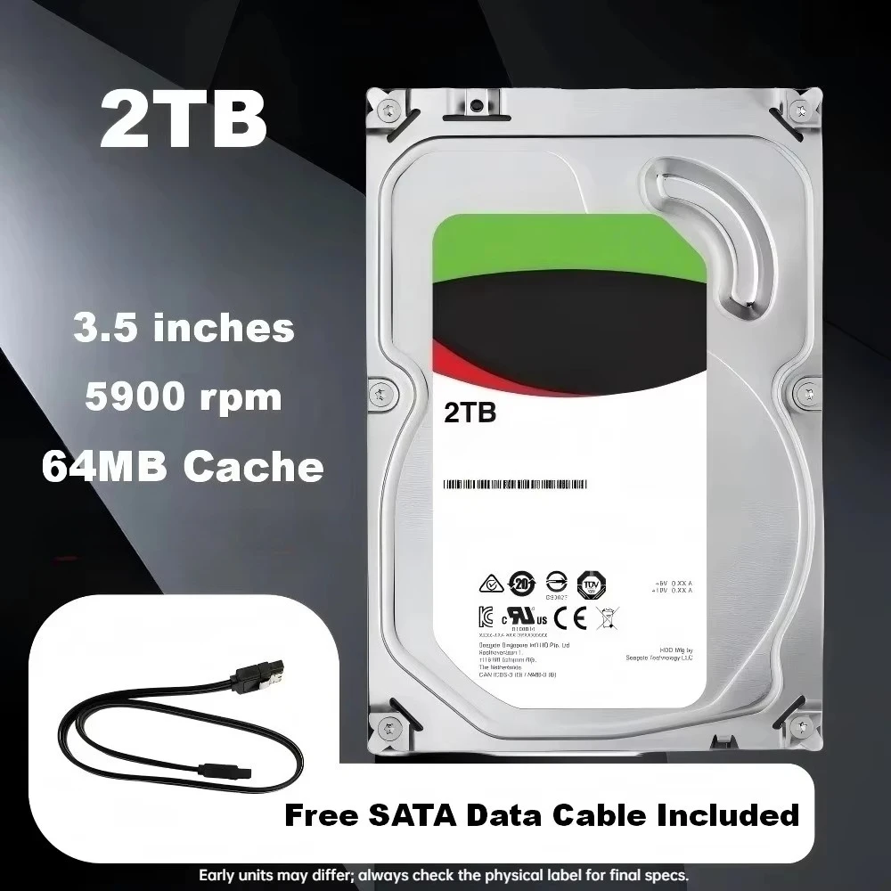 2TB NAS HDD FOR ST2000VN004, CMR 7x24 Enterprise Network Storage